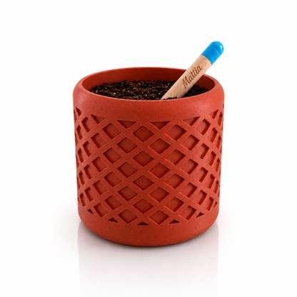 VASO ROMBO CON MATITA PIANTABILE