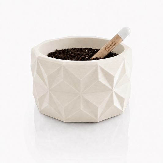 VASO TRIANGOLO CON MATITA PIANTABILE
