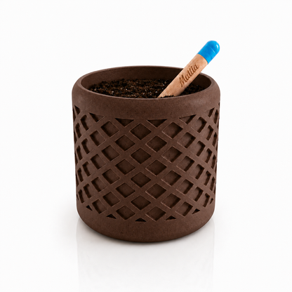 VASO ROMBO CON MATITA PIANTABILE